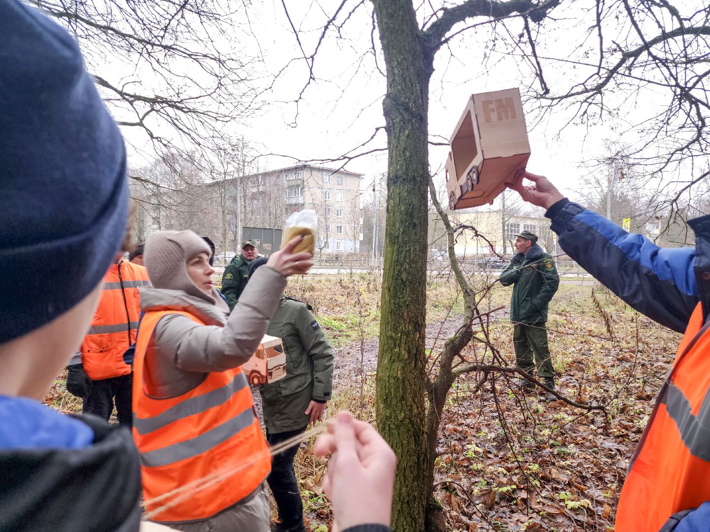 Подольск, лес, кормушки для птиц, школьное лесничество, подольское лесничество,