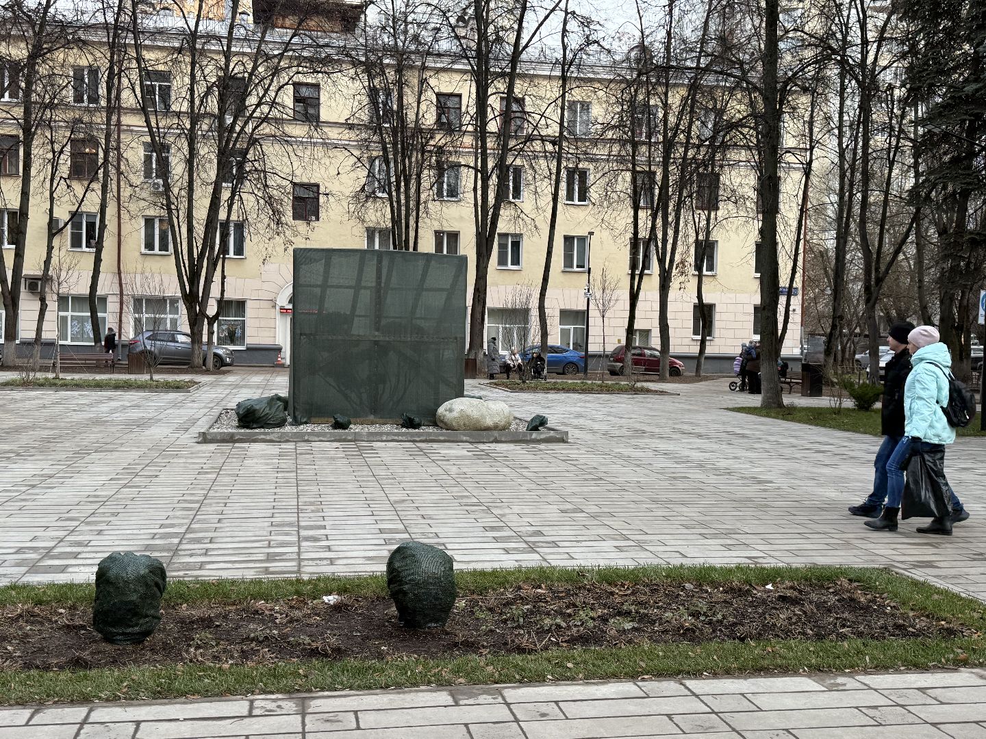 Реутов, Сквер , Бонсай , Зима,