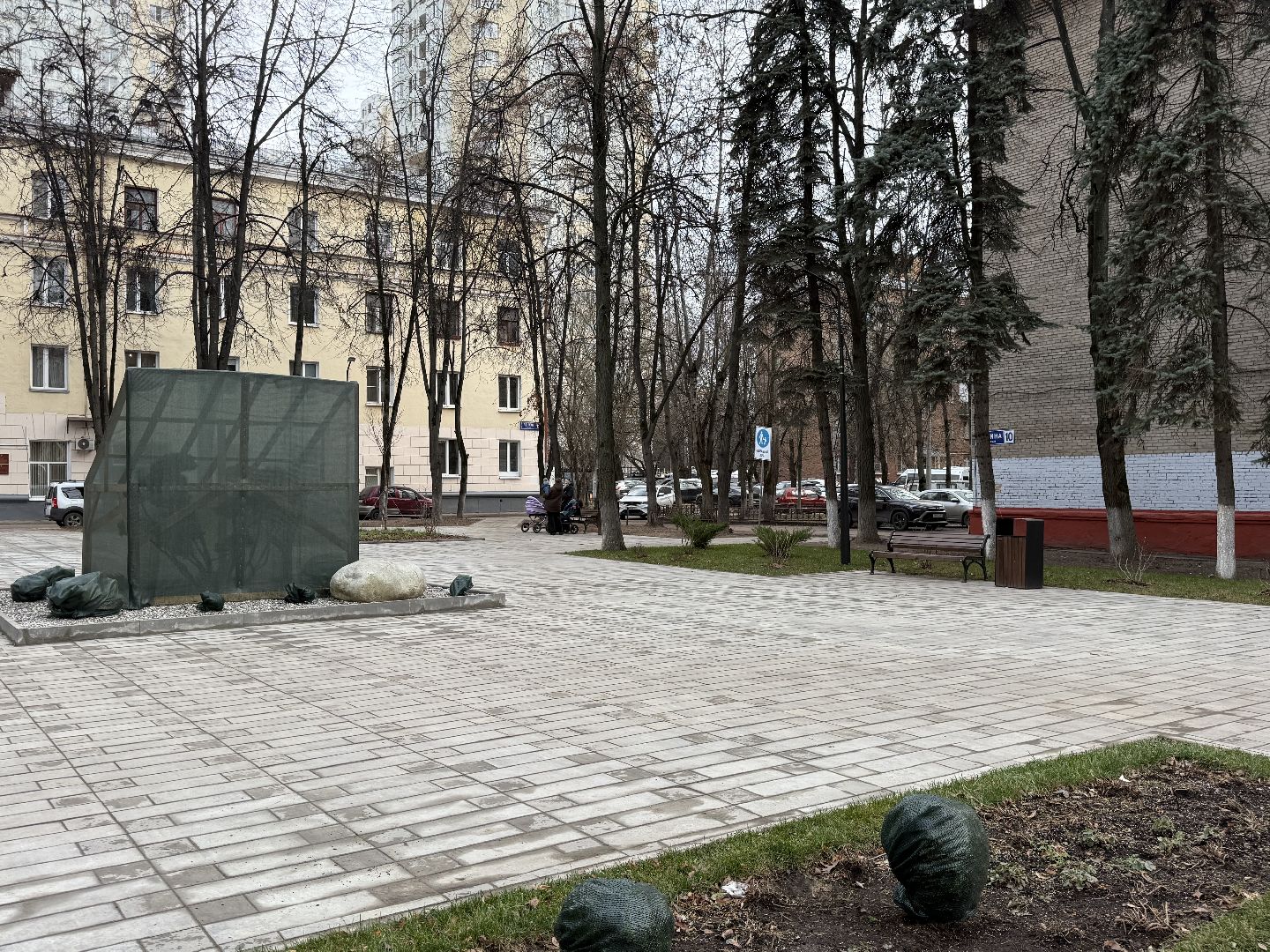 Реутов, Сквер , Бонсай , Зима,