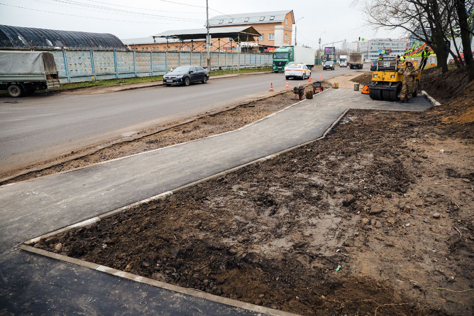 дорога, ремонт, авто, пешеход,