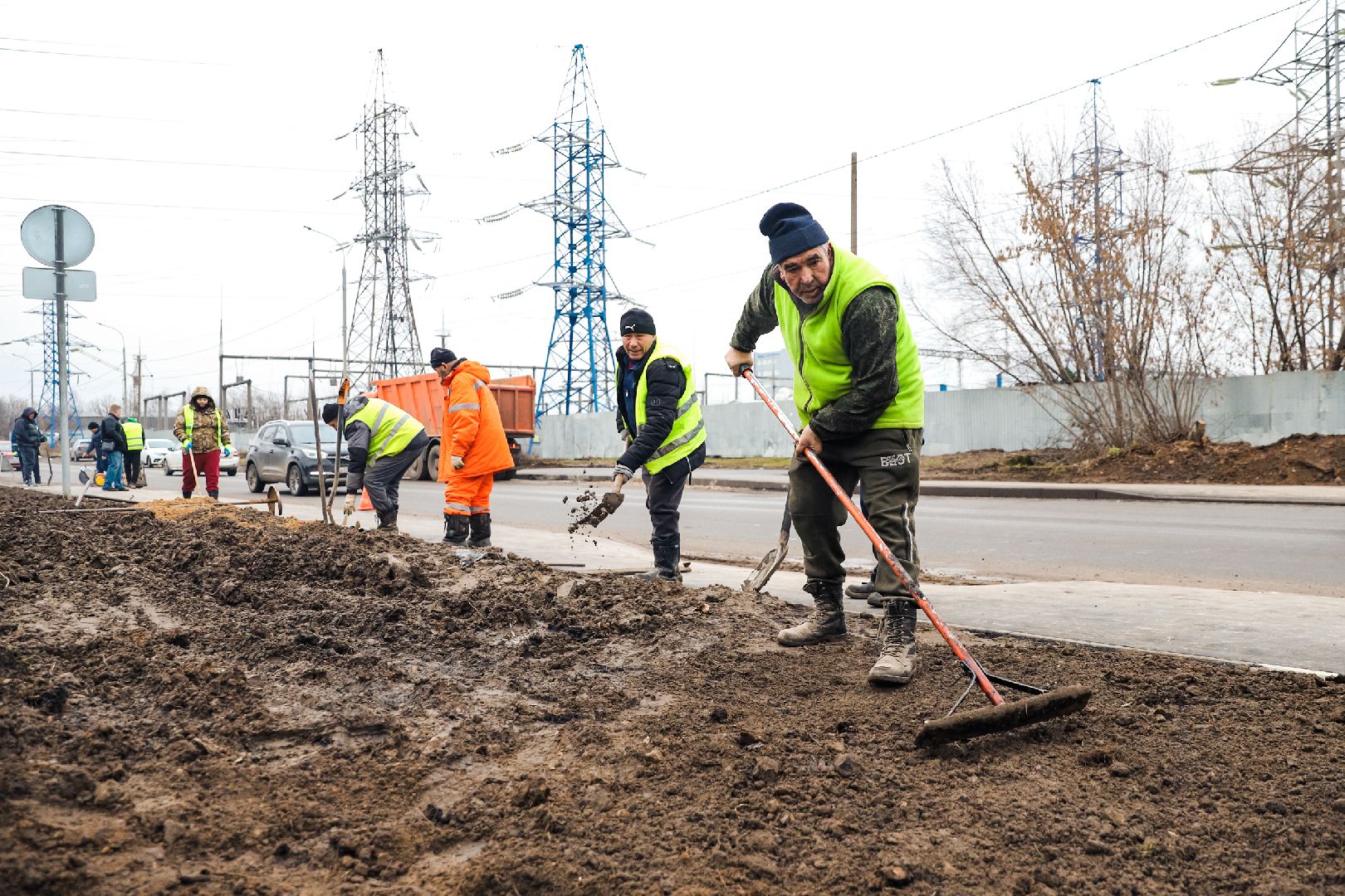 дорога, ремонт, авто, пешеход,