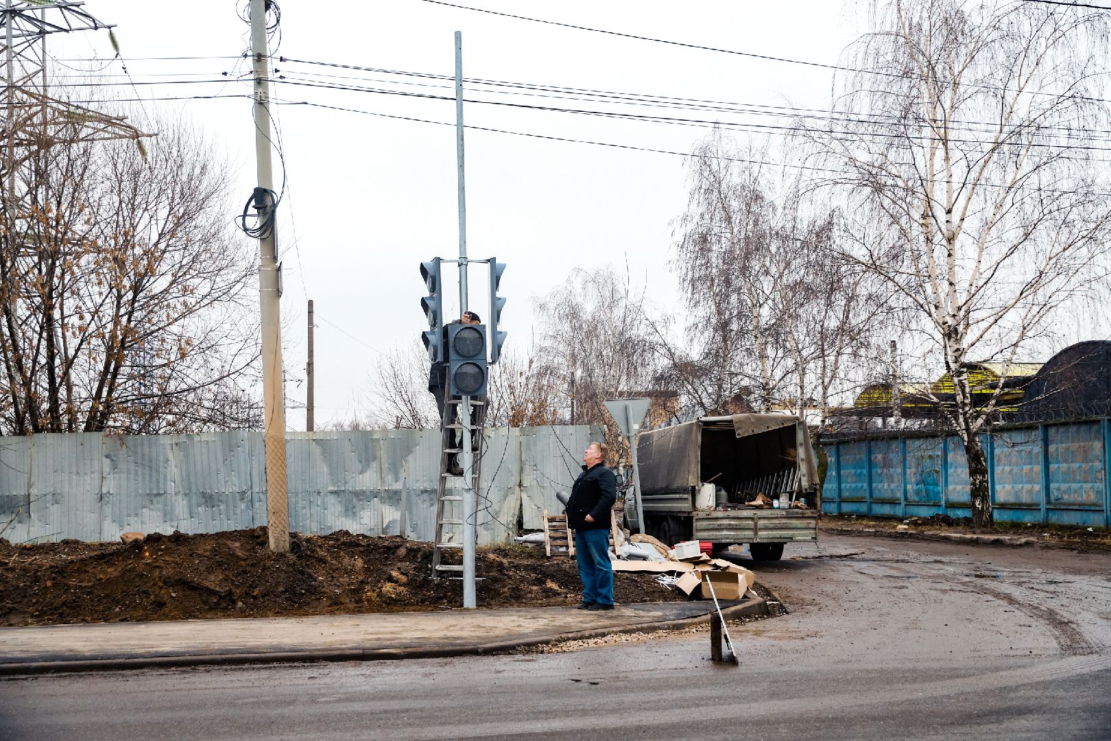 дорога, ремонт, авто, пешеход,