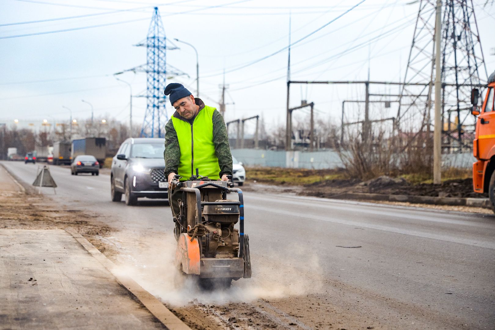 дорога, ремонт, авто, пешеход,