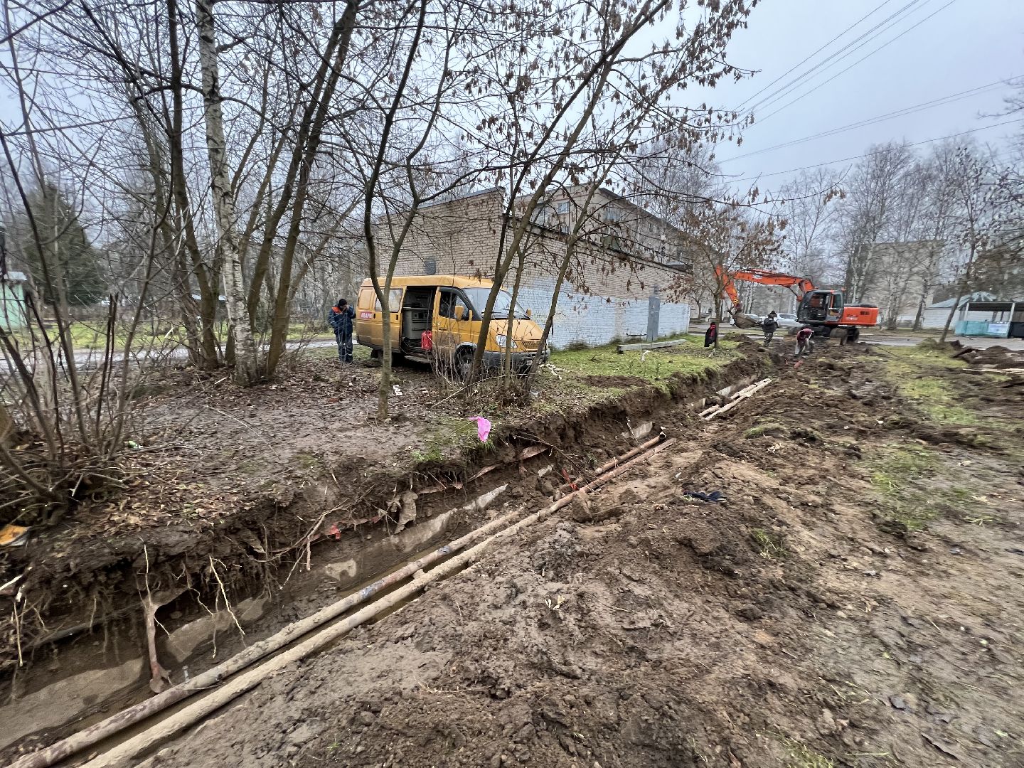 Ремонт теплотрассы Запркдня , талдомский городской округ, теплотрасса талдом, Тепло в Запрудне ,
