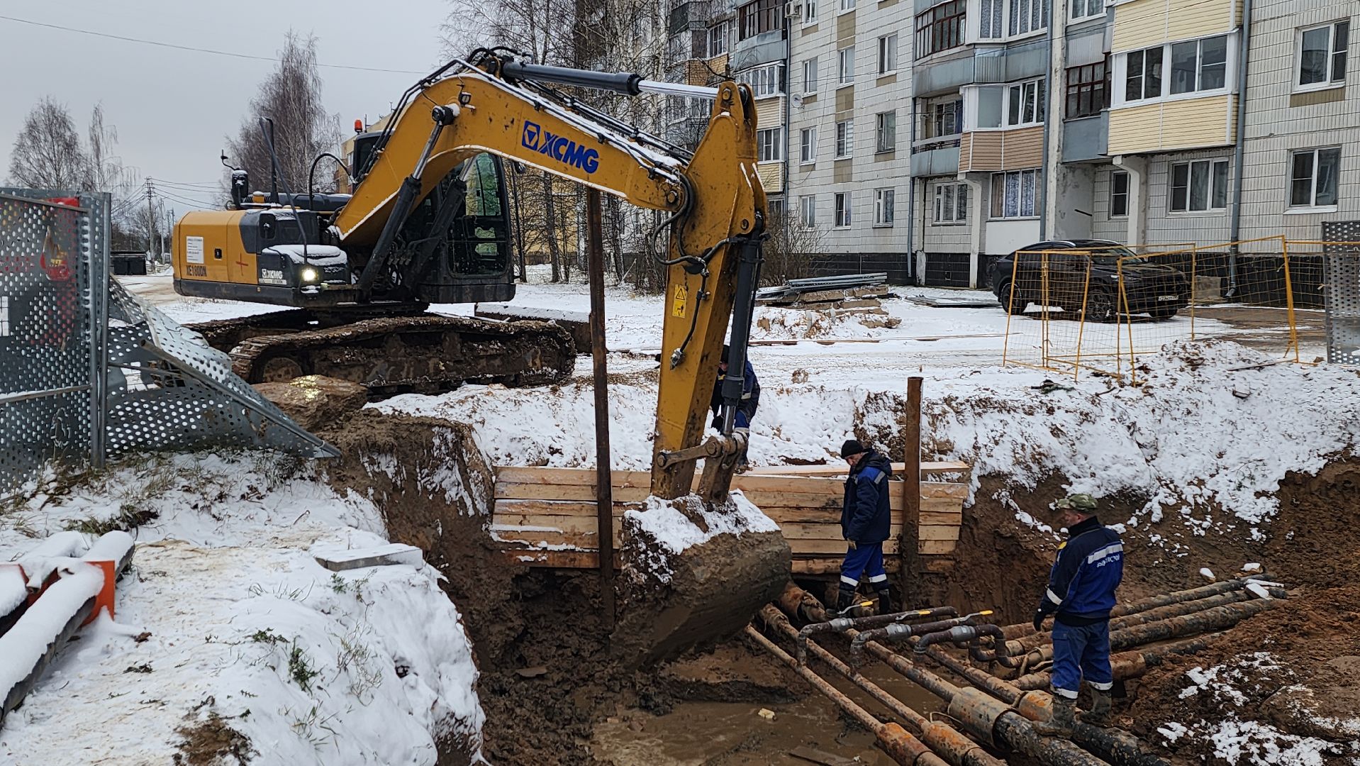 волоколамск, сычево, ремонт теплосети, жкх,