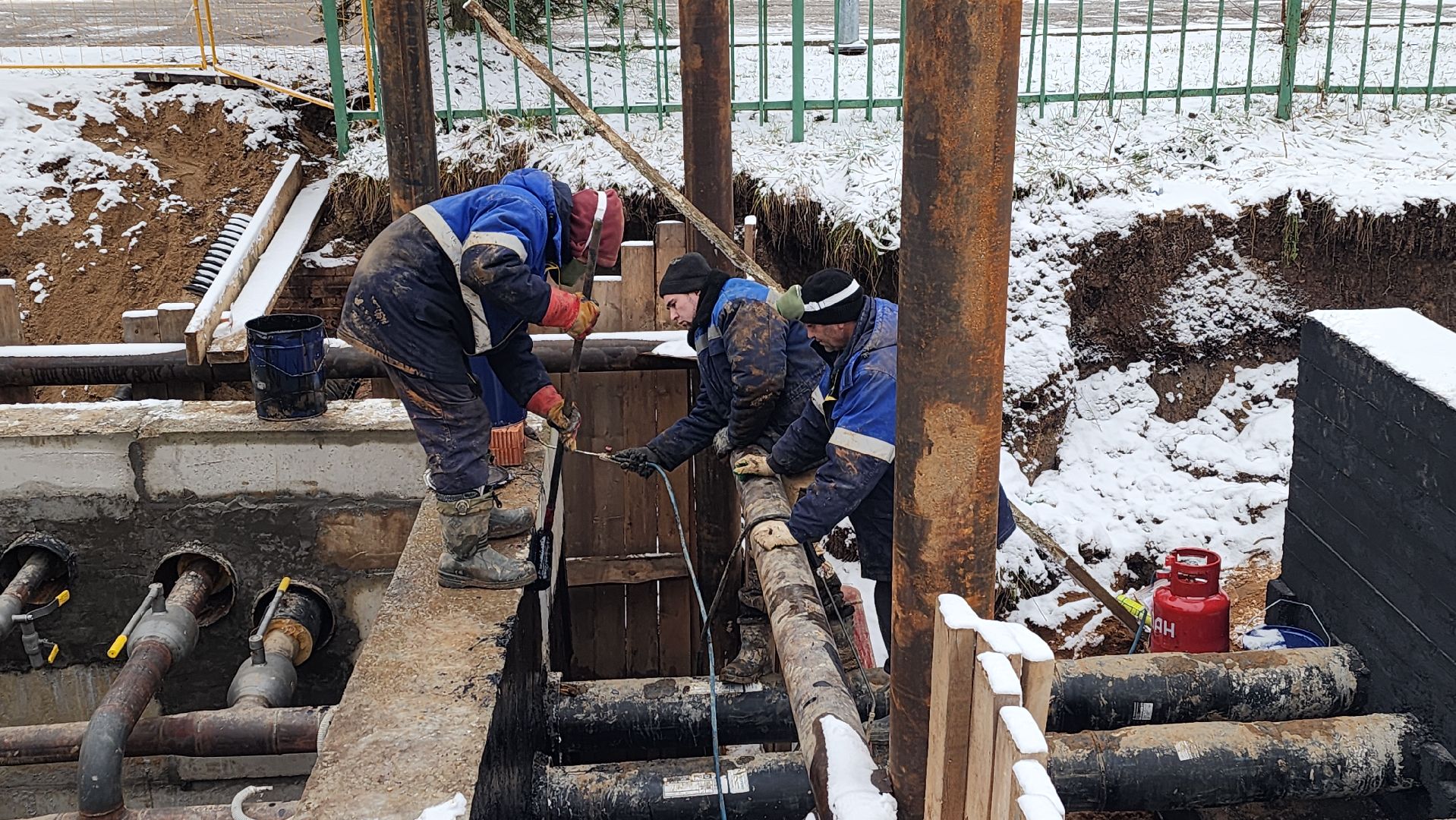 волоколамск, сычево, ремонт теплосети, жкх,