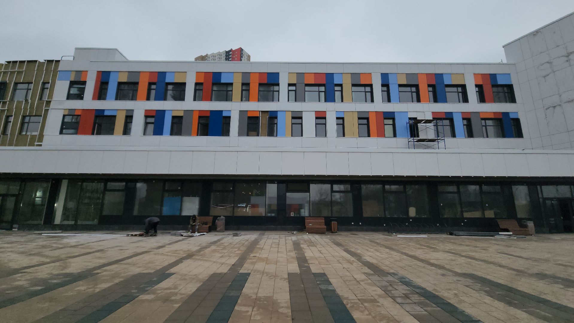 Красногорск , строительство школы,