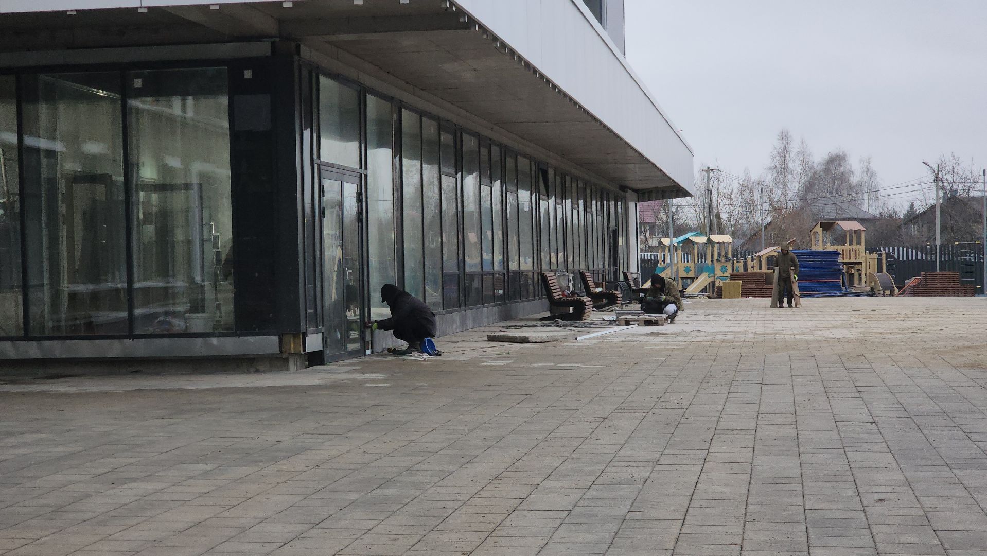 Красногорск , строительство школы,