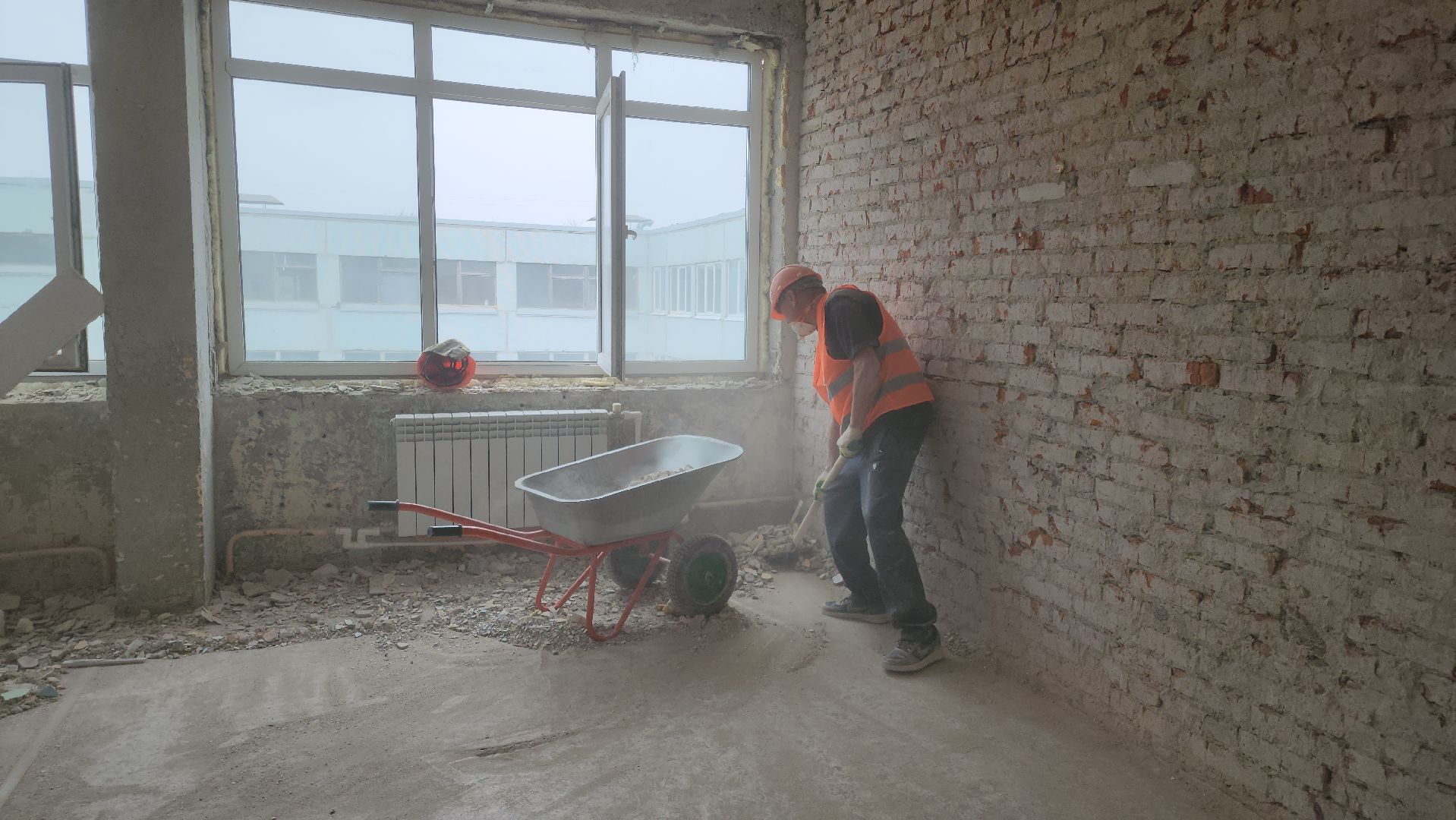 кашира, школа, капитальный ремонт, демонтажные работы, благоустройство,