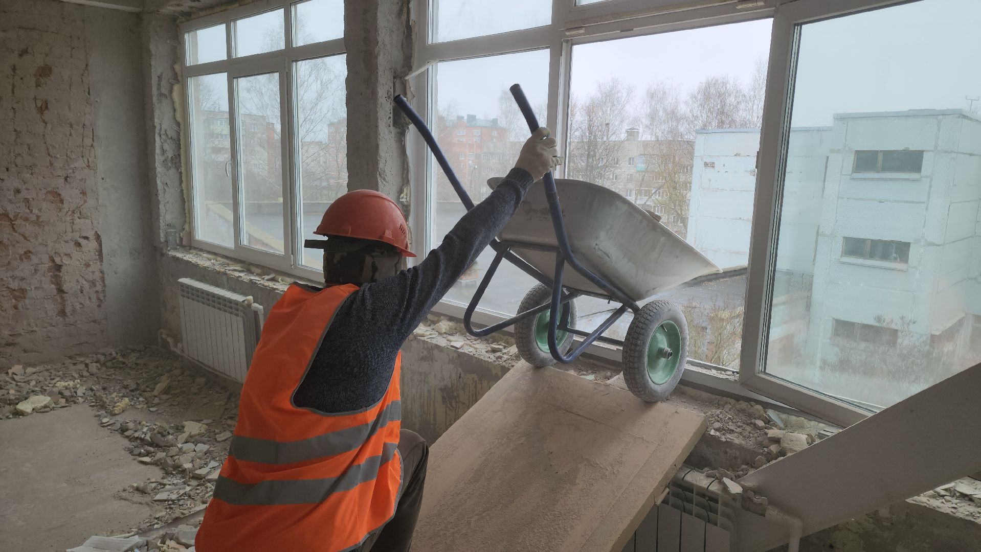 кашира, школа, капитальный ремонт, демонтажные работы, благоустройство,