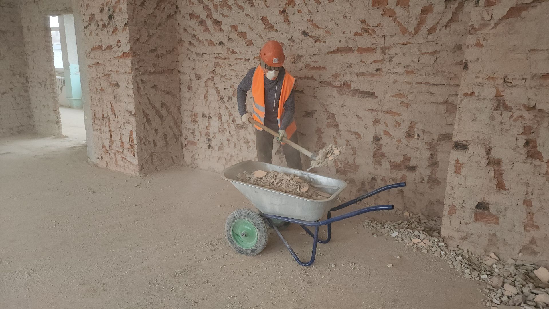 кашира, школа, капитальный ремонт, демонтажные работы, благоустройство,