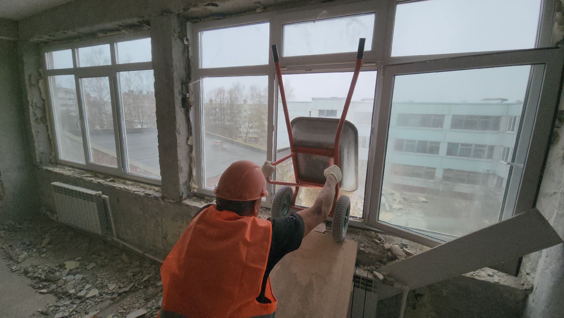 кашира, школа, капитальный ремонт, демонтажные работы, благоустройство,