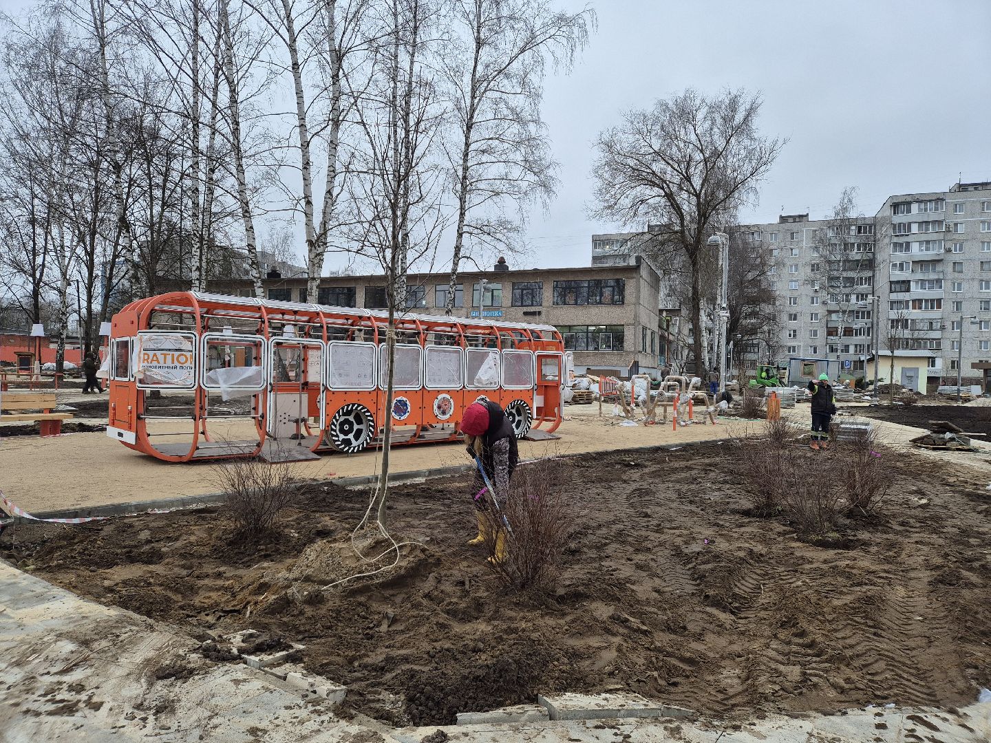благоустройство , сквер заводской, ликино-дулево, орехово-зуевский округ,