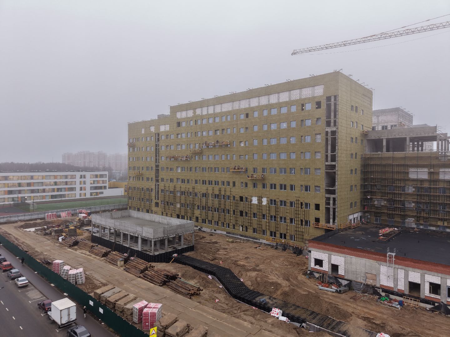 видео с коптера, больница в ольгино, больница балашиха,