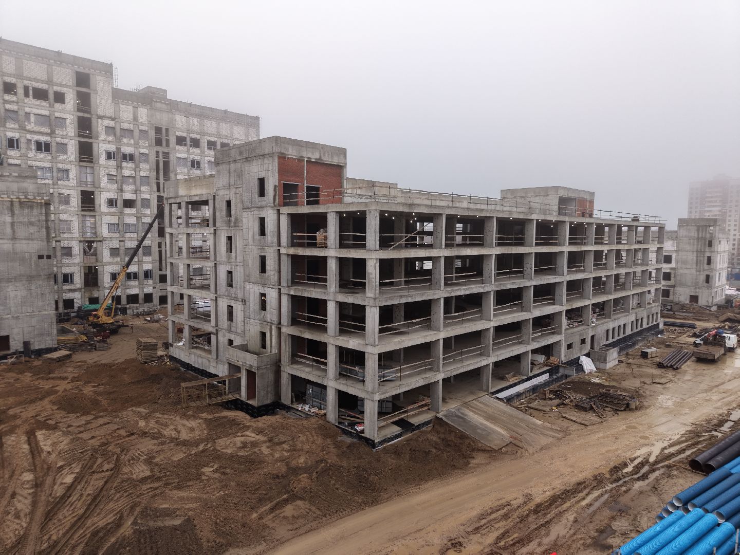 видео с коптера, больница в ольгино, больница балашиха,