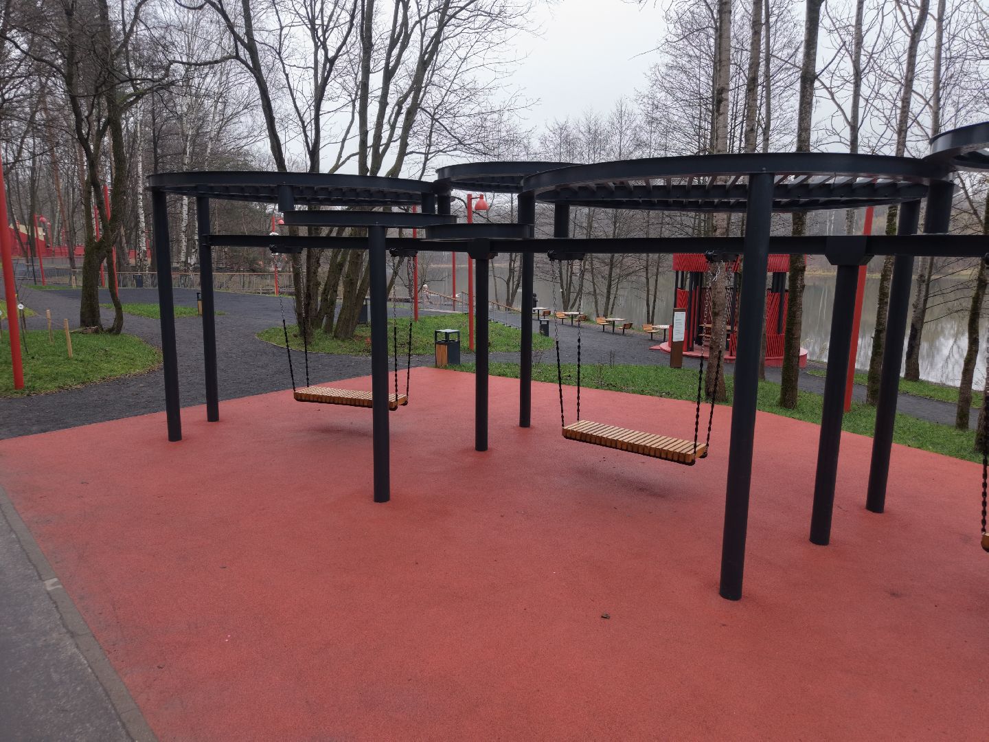 видео с коптера, Благоустройство Вишняковского лесопарка,