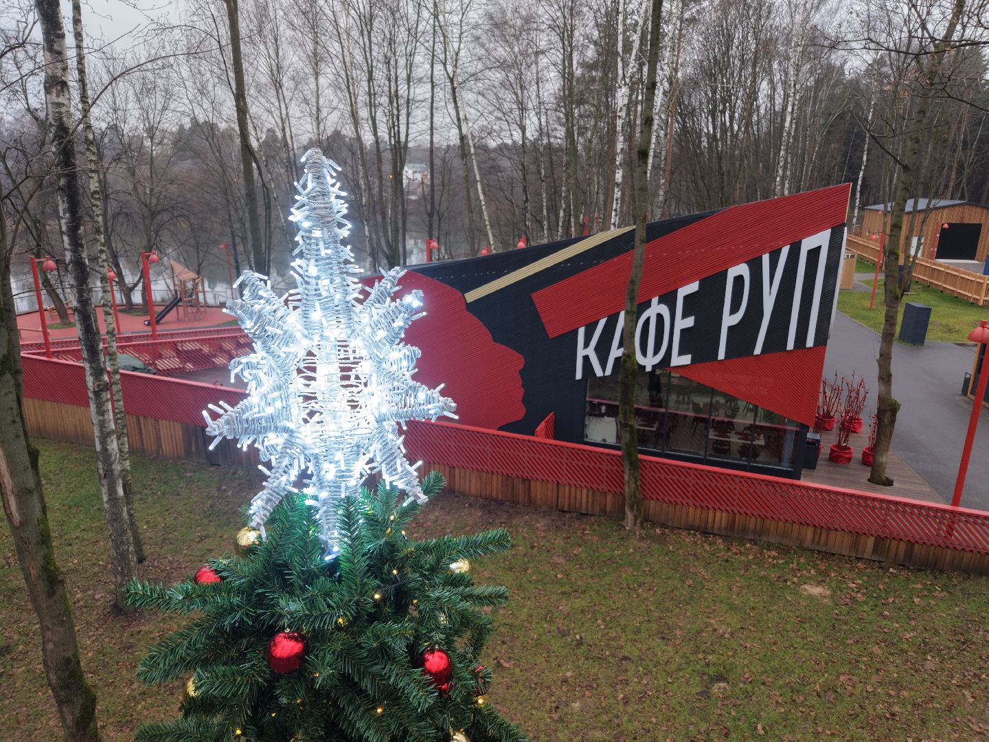 видео с коптера, Благоустройство Вишняковского лесопарка,