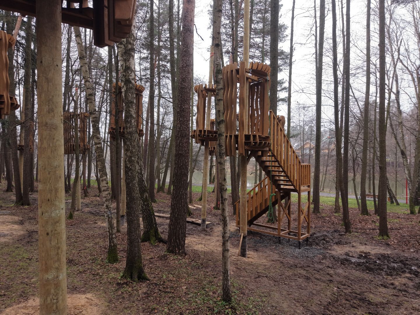 видео с коптера, Благоустройство Вишняковского лесопарка,