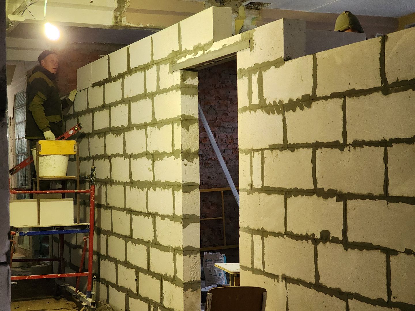 пушкинский городской округ,софрино, софринский образовательный комплекс, капитальный ремонт, демонтажные работы, возведение стен,