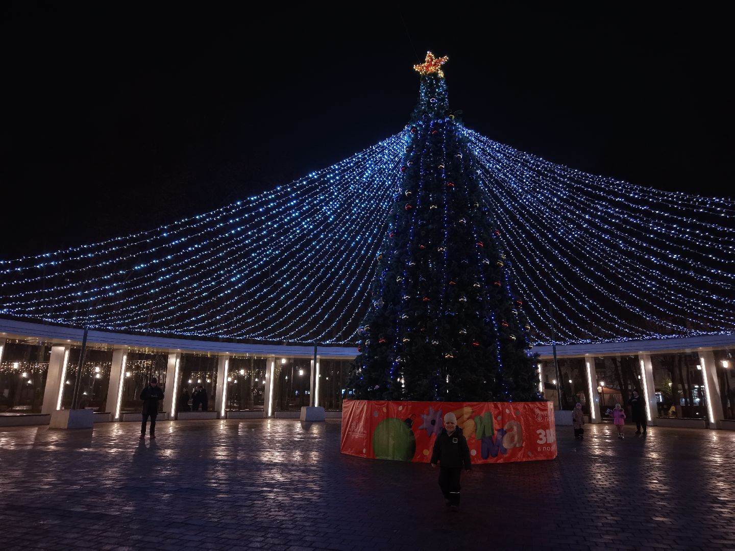 видео с коптера, елка в парке Талалихина , новый год в подольске, елка в подольске, парк талалихина,