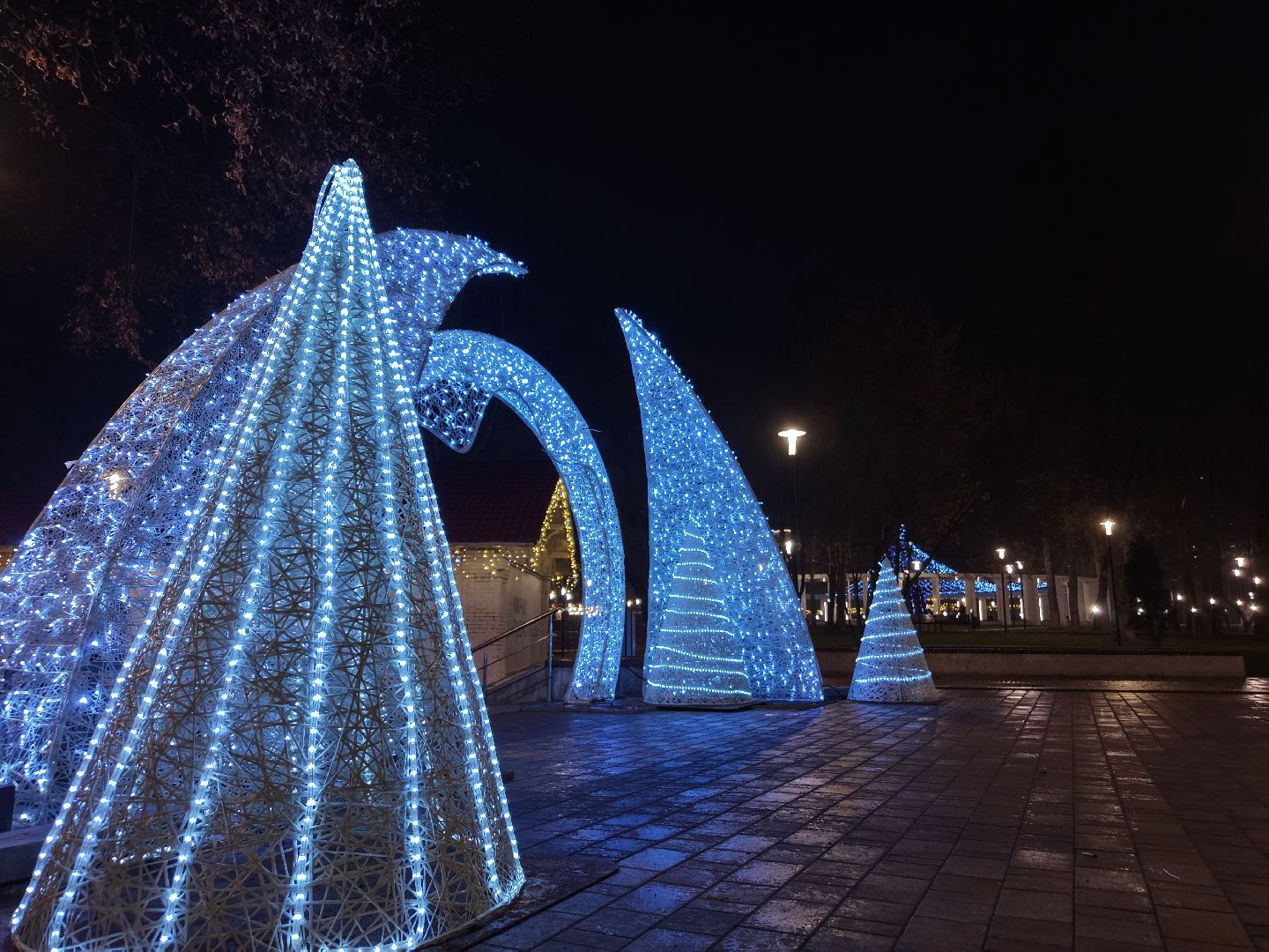 видео с коптера, елка в парке Талалихина , новый год в подольске, елка в подольске, парк талалихина,