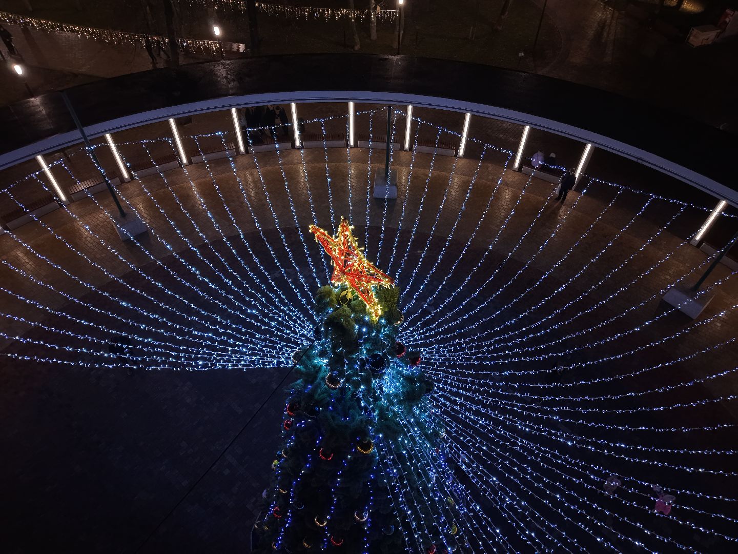 видео с коптера, елка в парке Талалихина , новый год в подольске, елка в подольске, парк талалихина,