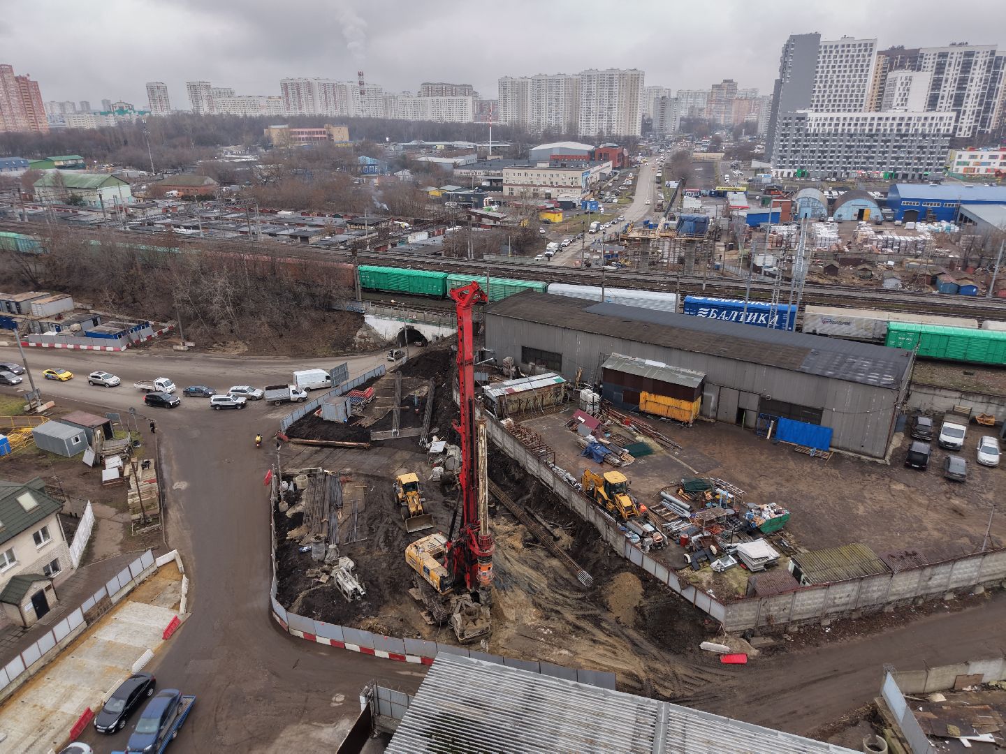 видео с коптера, путепровод через железную дорогу, путепровод в люберцах,