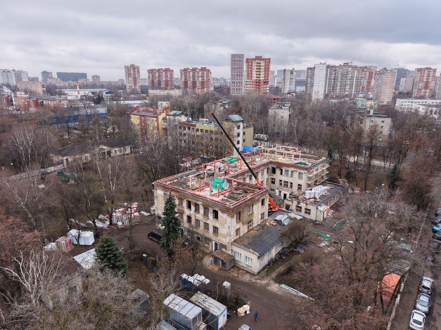 видео с коптера, ухтомская больница,