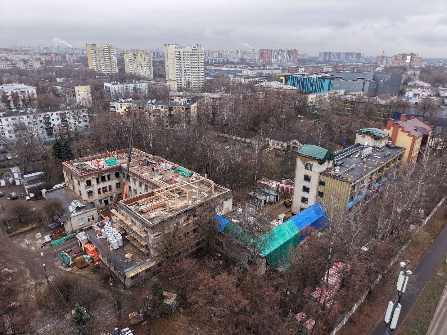 видео с коптера, ухтомская больница,