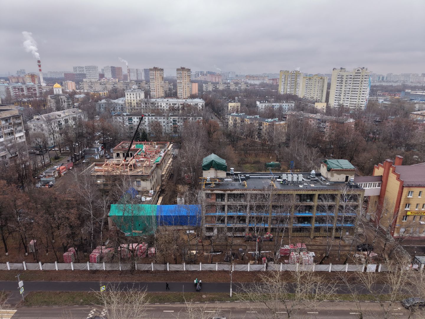 видео с коптера, ухтомская больница,