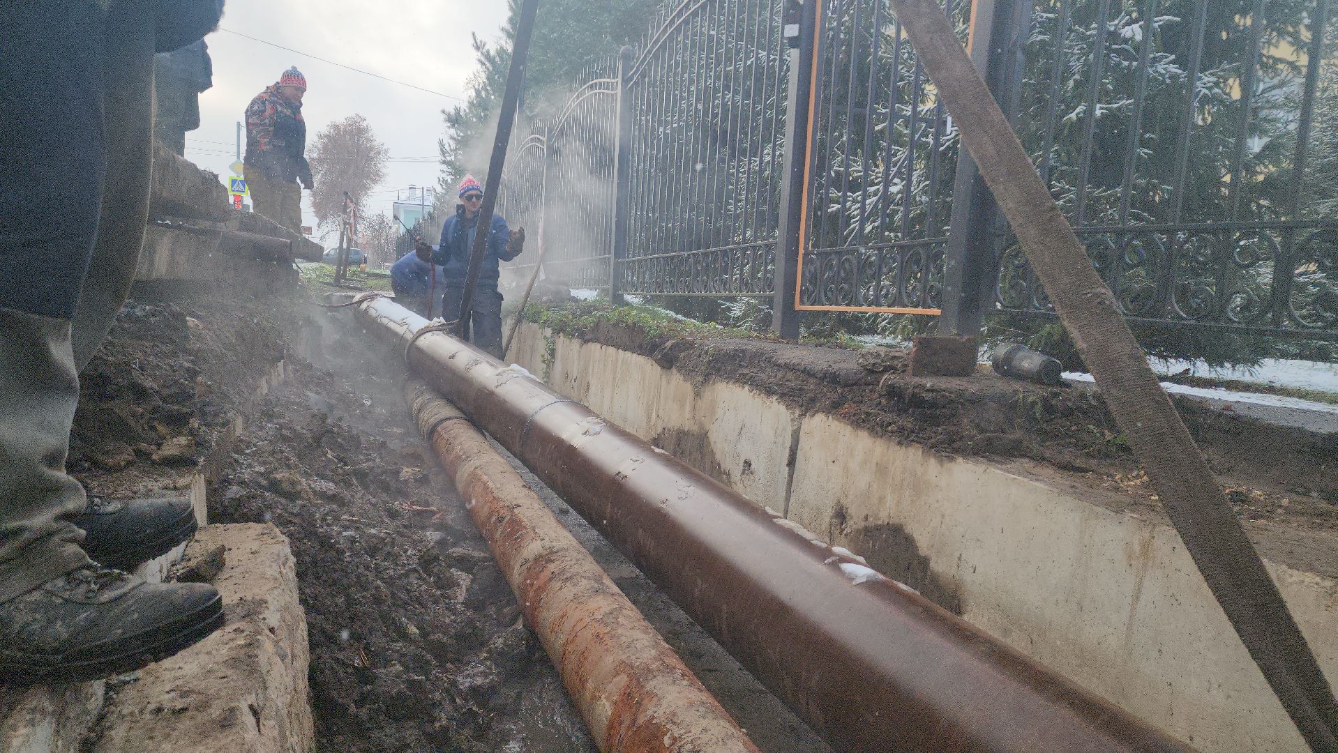 Зарайск, Ремонт теплосетей в Зарайске, Замена труб теплосети,