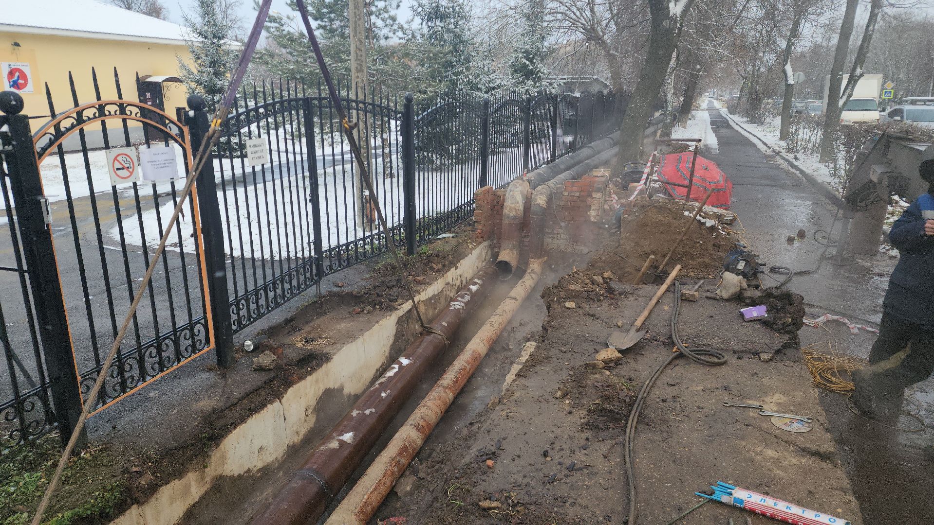 Зарайск, Ремонт теплосетей в Зарайске, Замена труб теплосети,