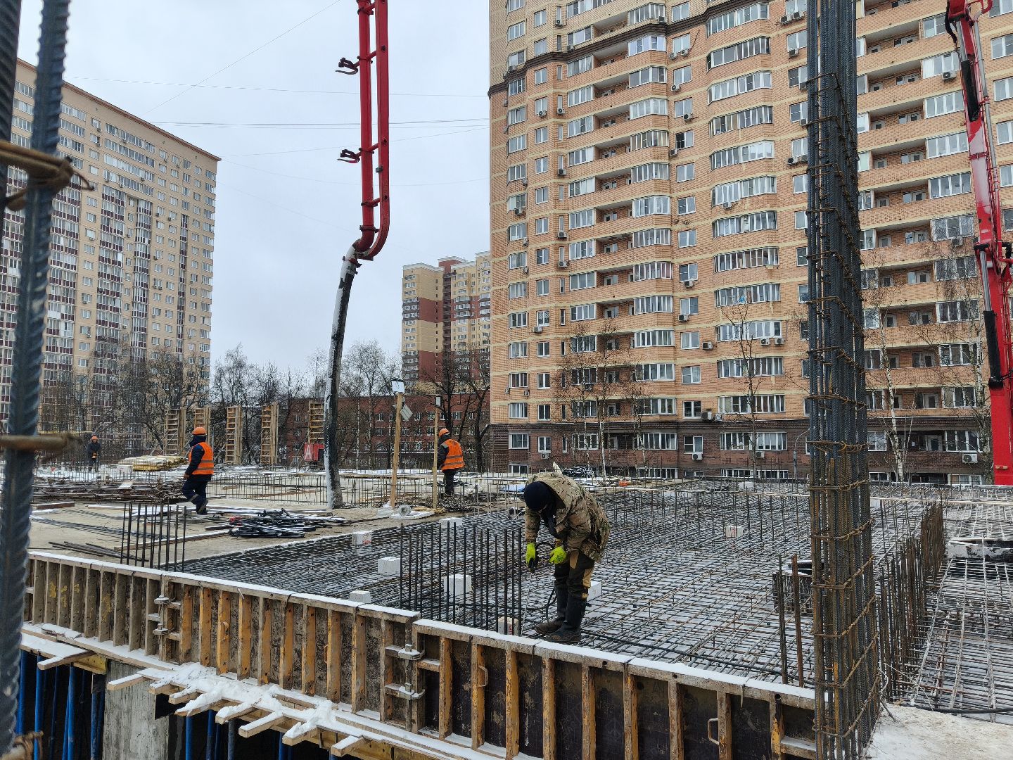 одинцово, строительство пристройки, пристройка к школе 9,