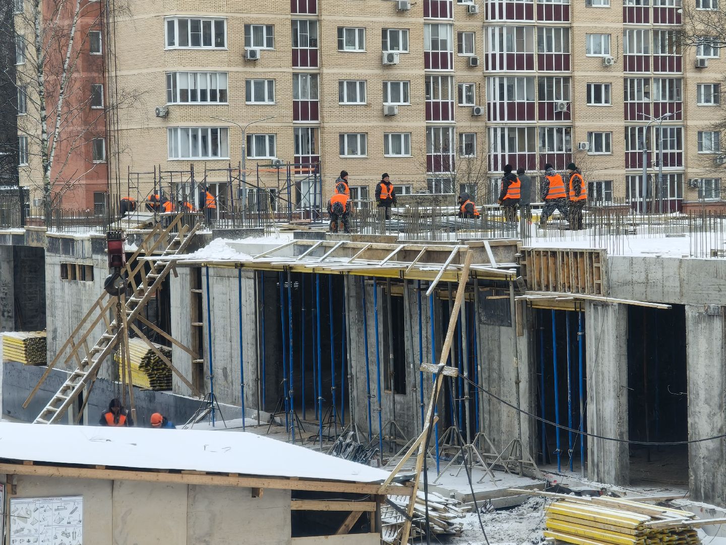 одинцово, строительство пристройки, пристройка к школе 9,