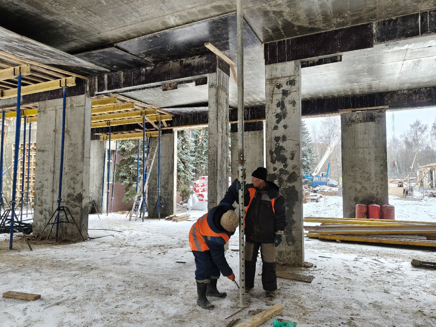 одинцово, строительство пристройки, пристройка к школе 9,