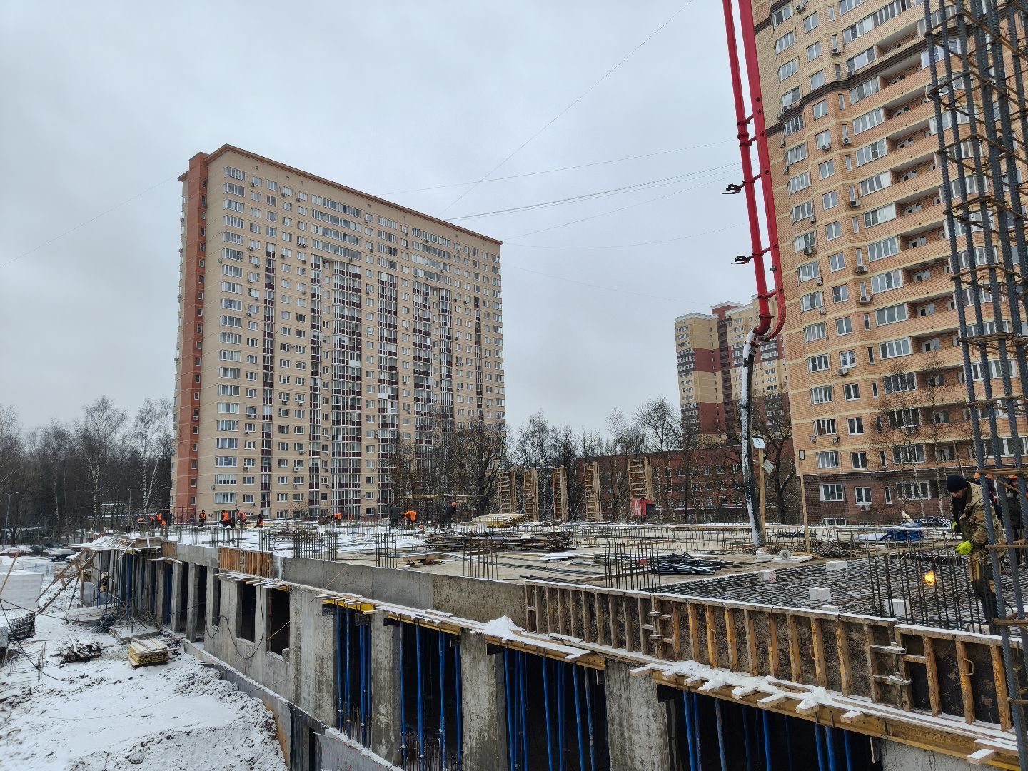 одинцово, строительство пристройки, пристройка к школе 9,