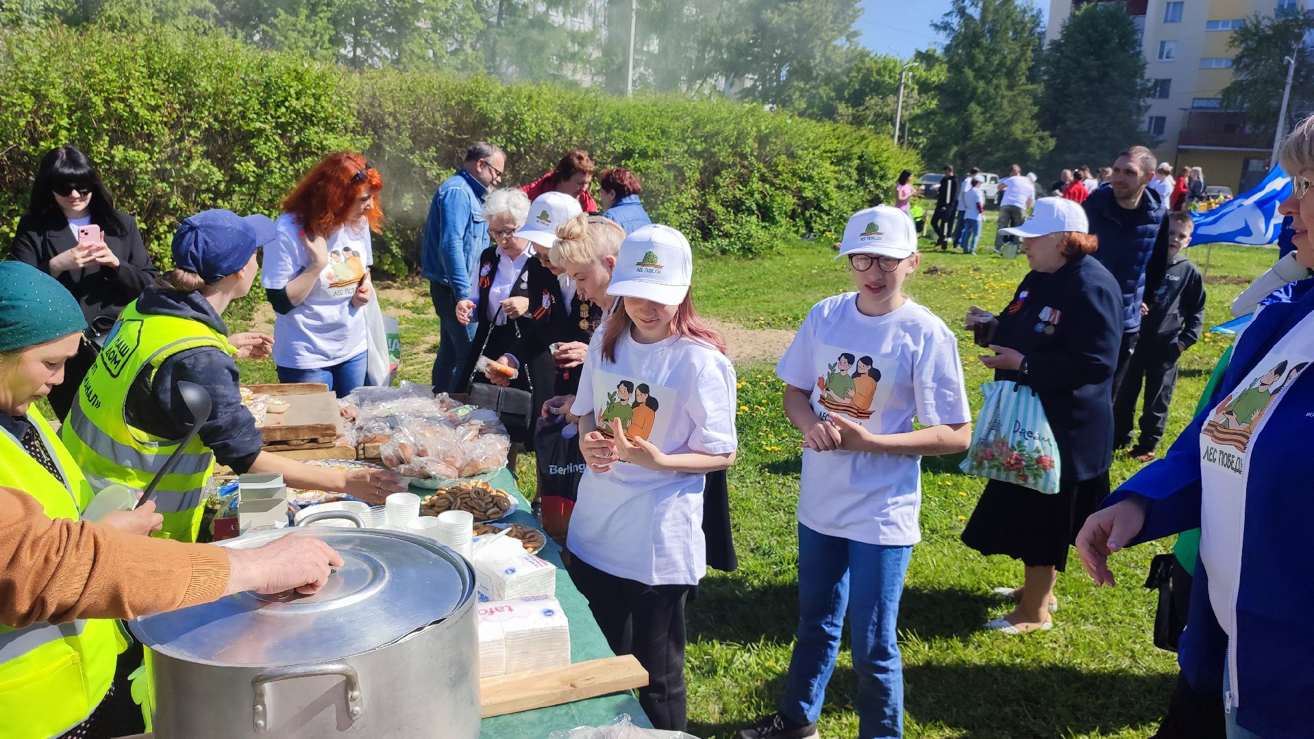 Кашира, лес победы, Юнармия, экологическая акция, солдатская каша, полевая кухня