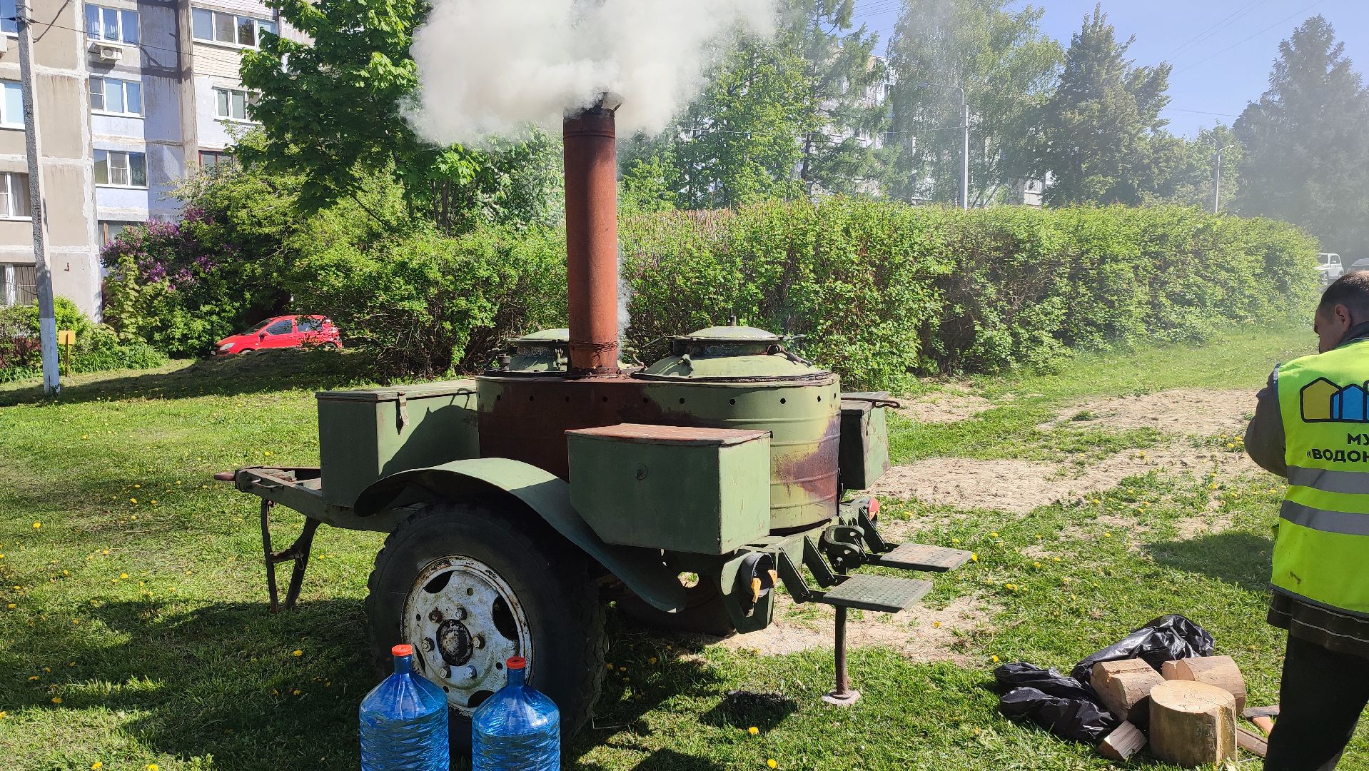 Кашира, лес победы, Юнармия, экологическая акция, солдатская каша, полевая кухня