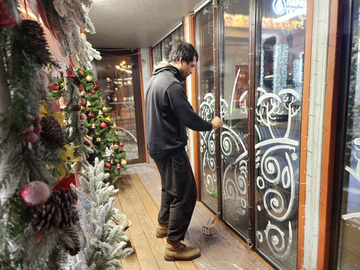 королёв, городской парк в королеве, резиденция деда мороза, зима в подмосковье, новый год,