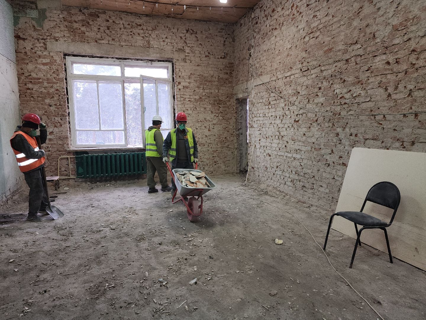 красноармейск, городской округ пушкинский, капремонт школы,демонтажные работы,