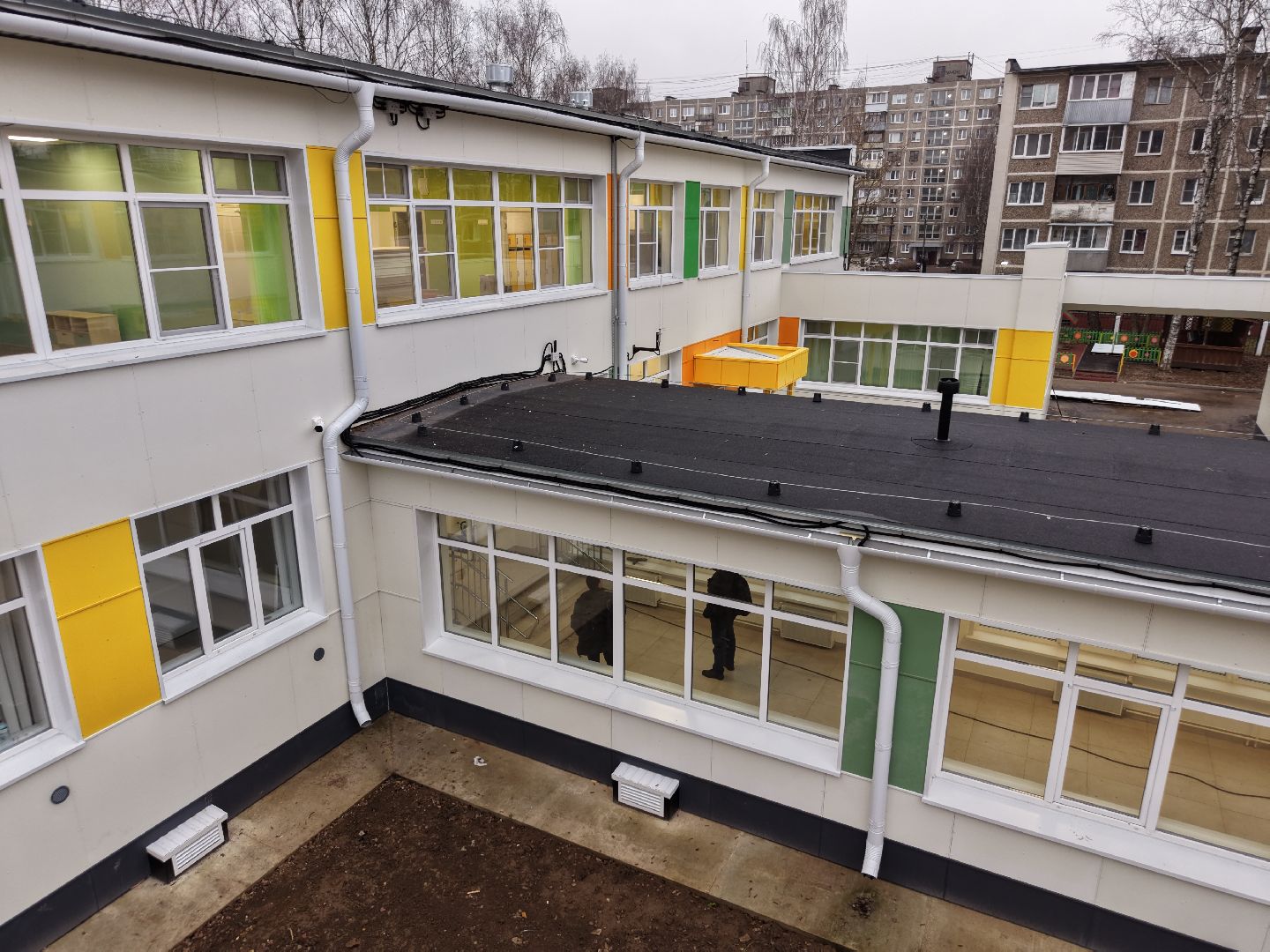 видео с коптера, детский сад в подольске,