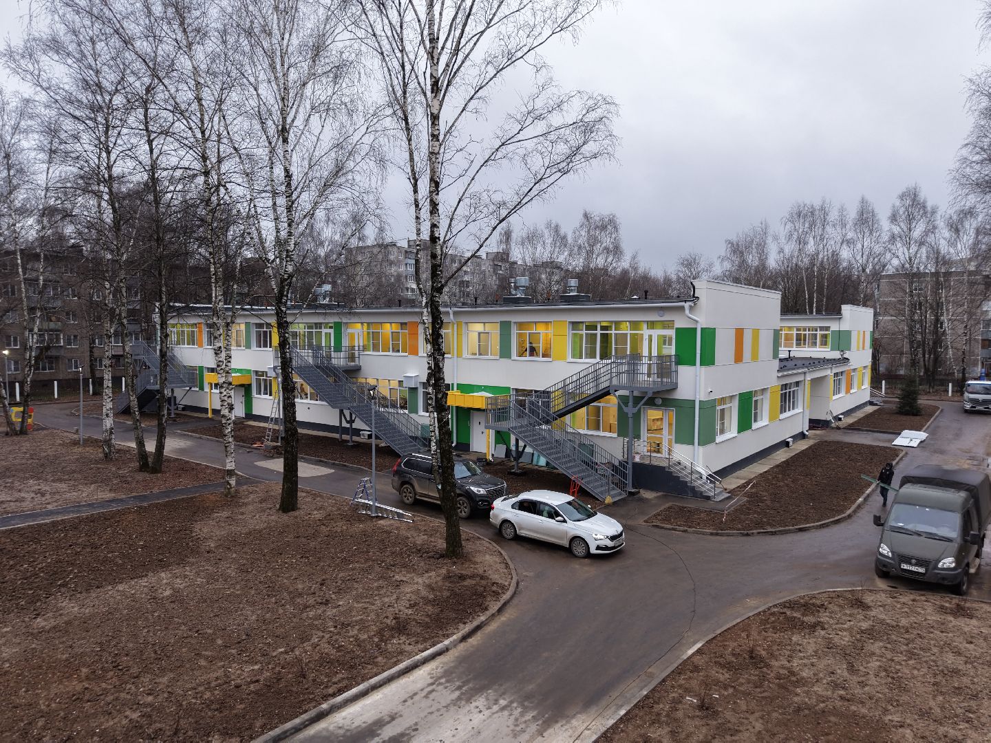 видео с коптера, детский сад в подольске,