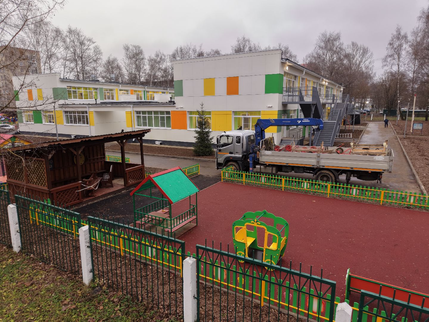 видео с коптера, детский сад в подольске,