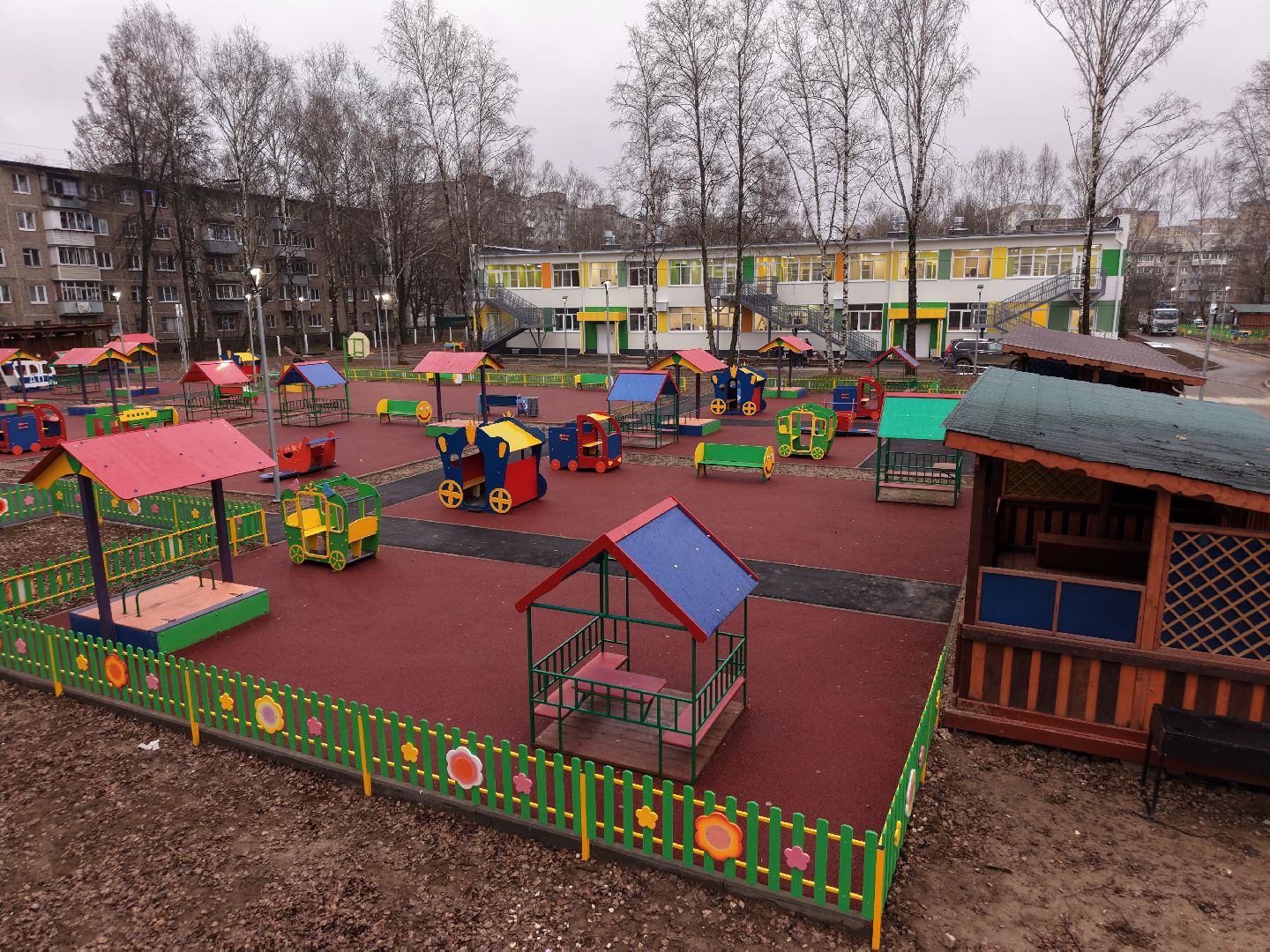 видео с коптера, детский сад в подольске,