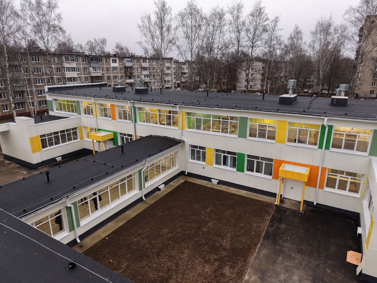 видео с коптера, детский сад в подольске,