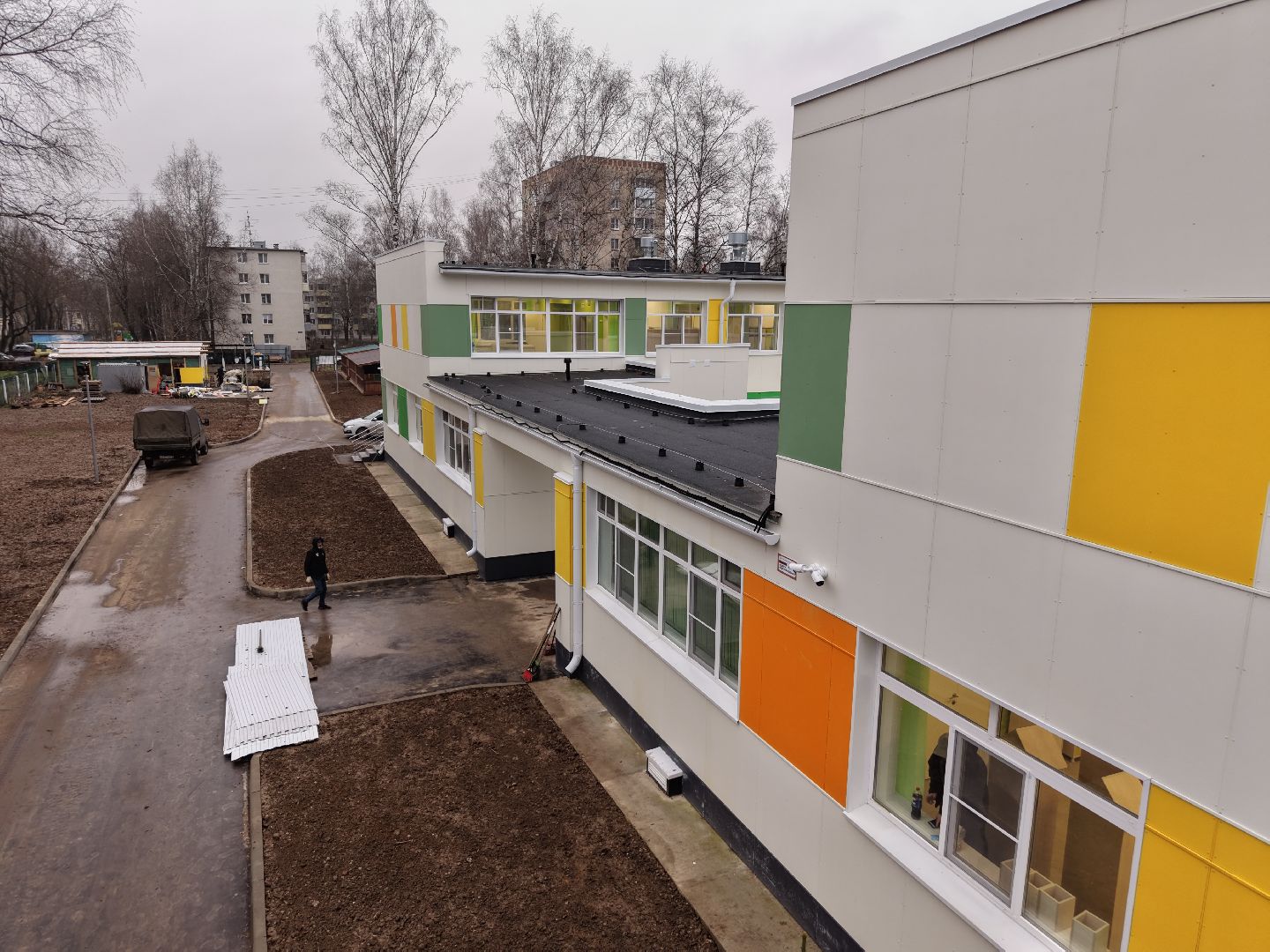 видео с коптера, детский сад в подольске,