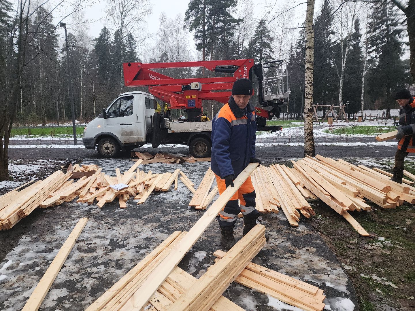 красноармейск, городской округ пушкинский, банный лес, горка для тюбинга,