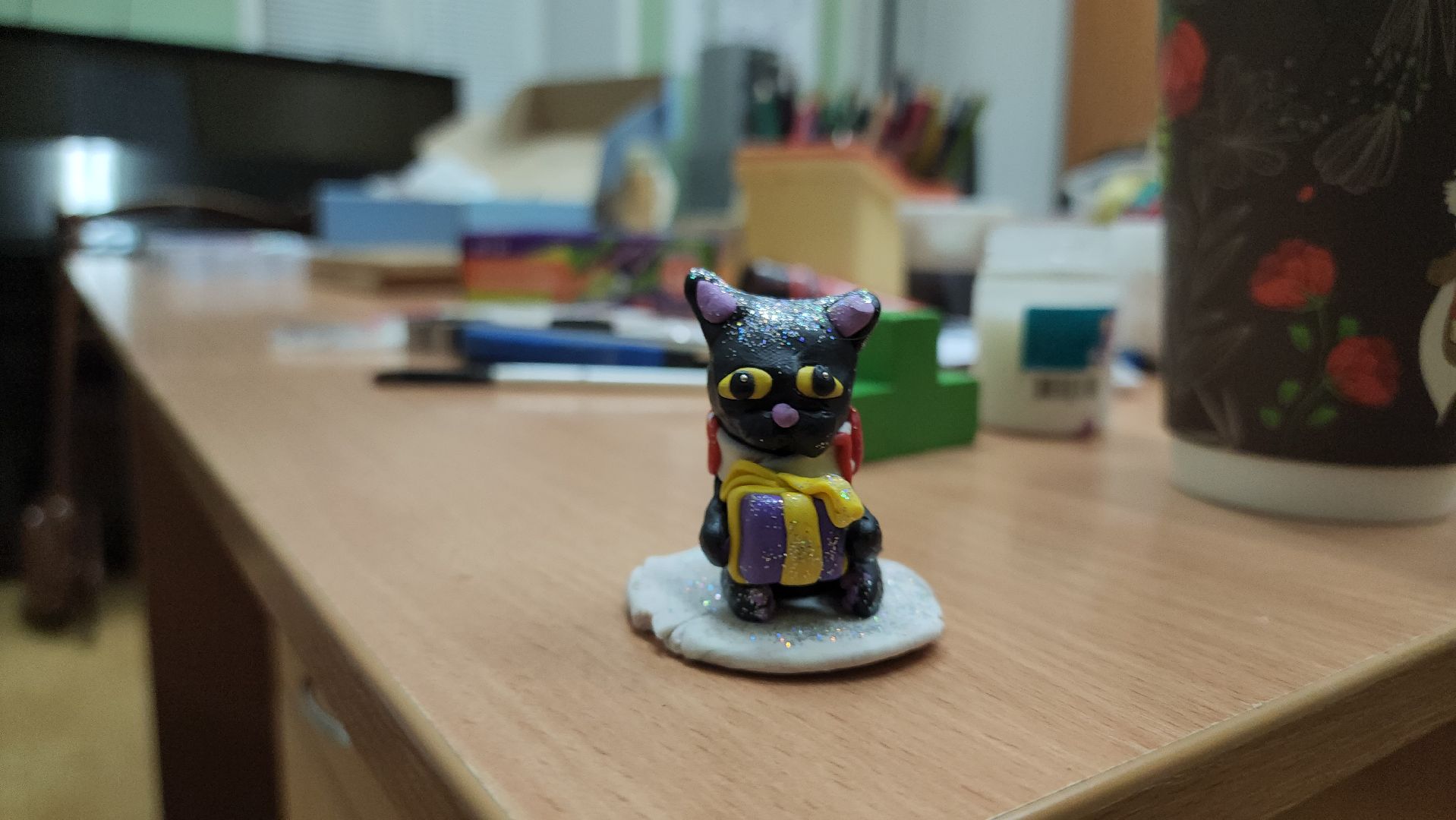 кашира, детская школа искусств, полимерная глина, поделки, новый год, фотозона,