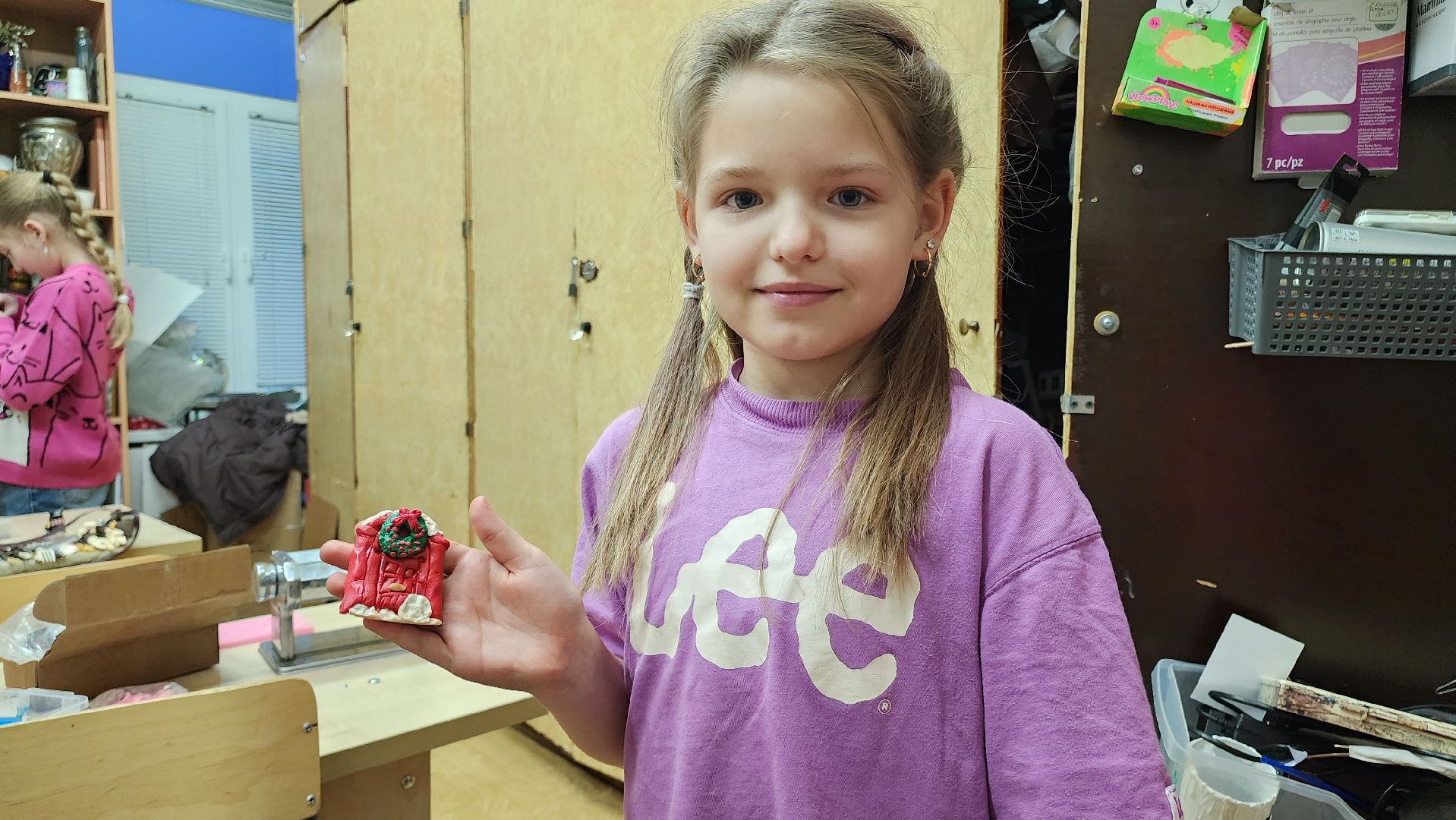 кашира, детская школа искусств, полимерная глина, поделки, новый год, фотозона,