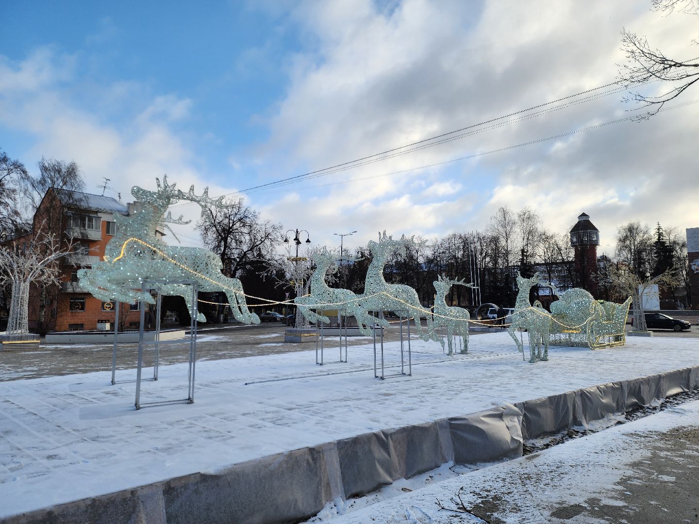 Ногинск, украшение города, Елка, Новый год, Игрушки, гирлянда,